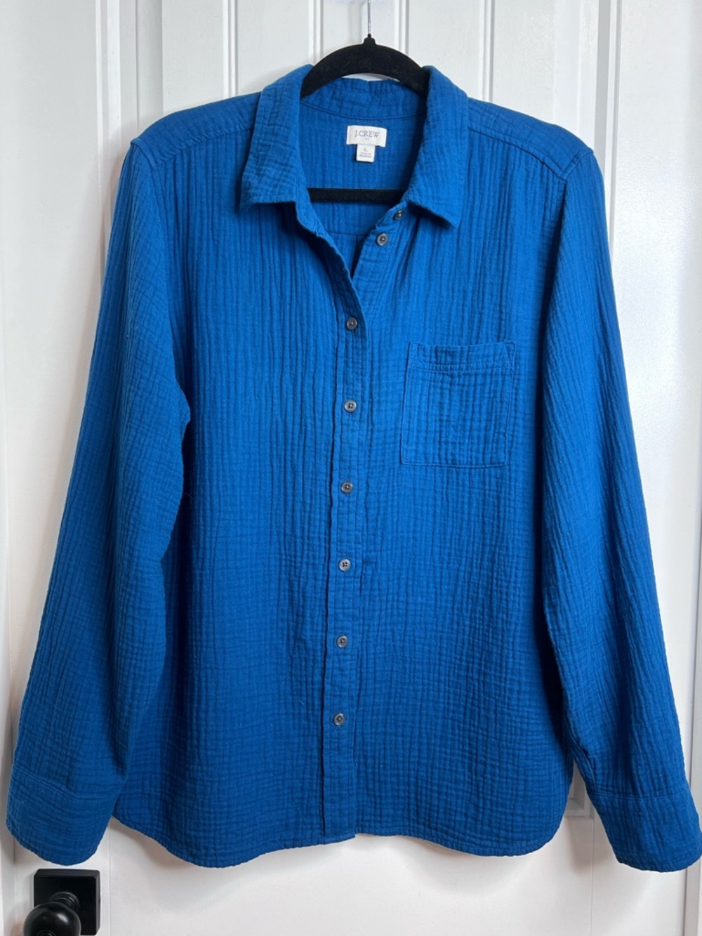 J. Crew Women's Button-Down Shirt in Royal Blue